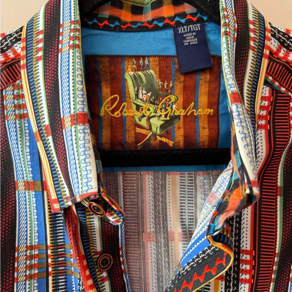 Robert Graham Multicolor Stripe & Plaid Long-Sleeve Button-Down Shirt - Picture 2 of 6